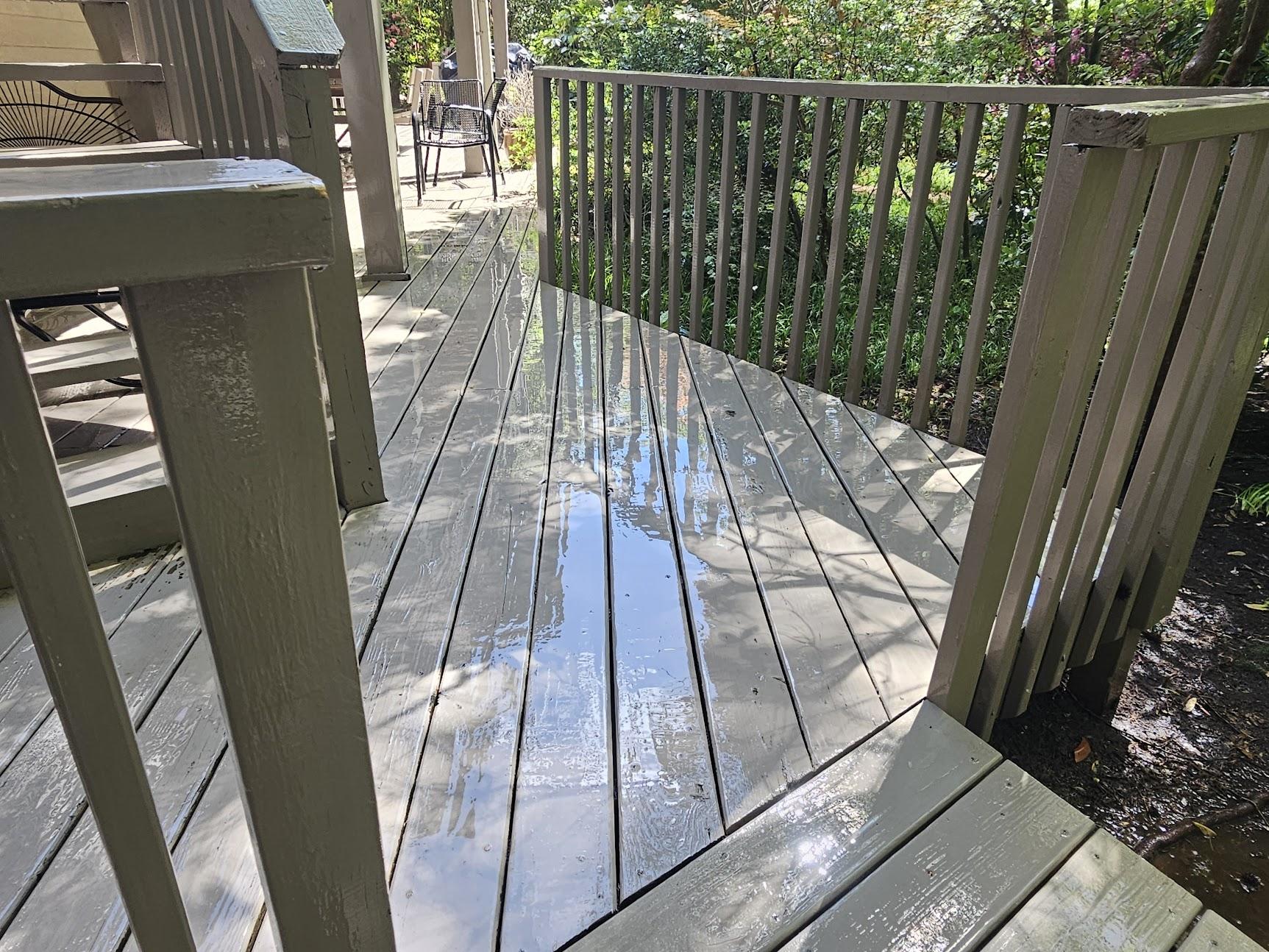 After - Deck cleaning and restoration results
