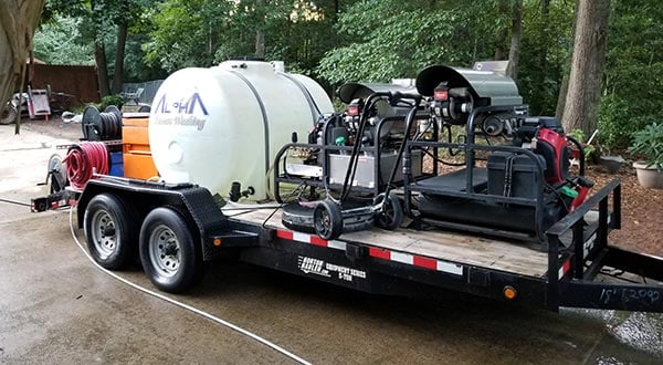 Marietta Pressure Washing trail with cleaning equipment