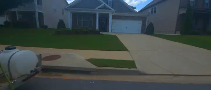 Driveway, concrete sidewalk, and curb cleaning in Canton, GA