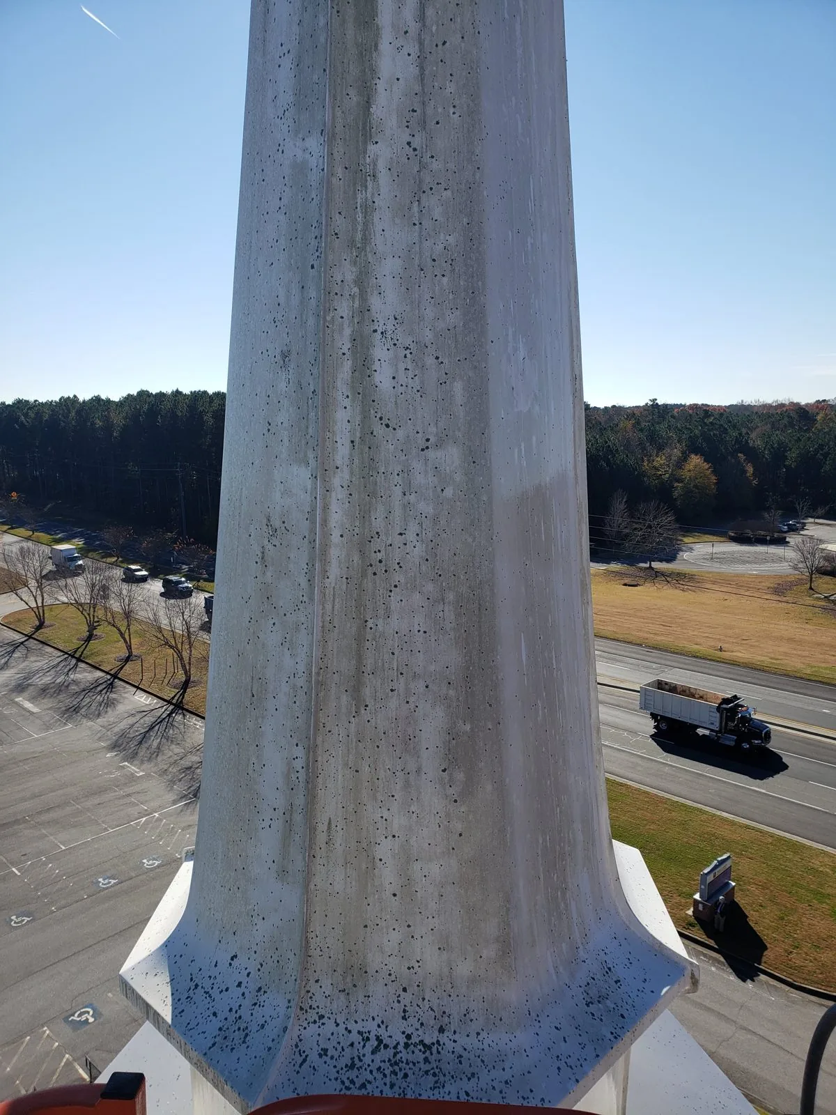 Close-up of the steeple at Macland Baptist Church in Powder Springs (November 23, 2021)